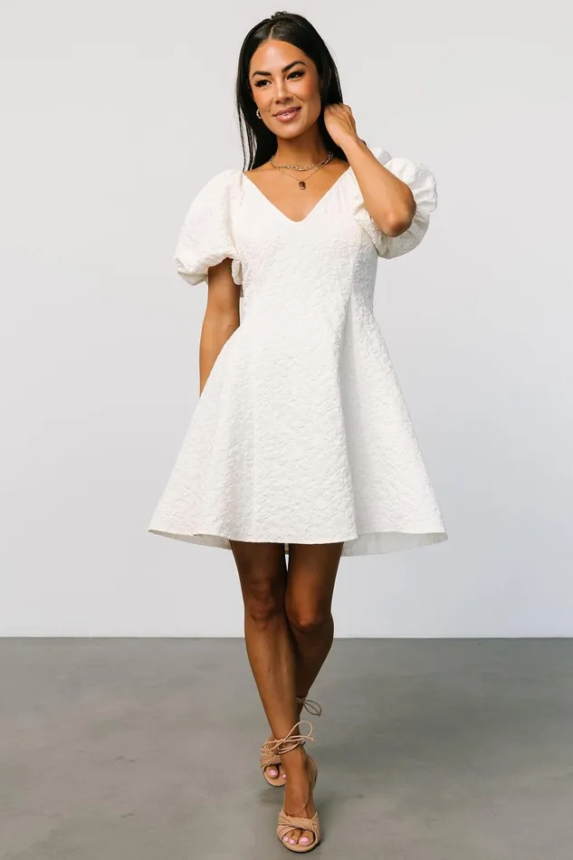 Eulalie Mini Dress Cream Women Baltic Born Short Dresses Eulalie Mini Dress Cream Women Baltic Born Short Dresses