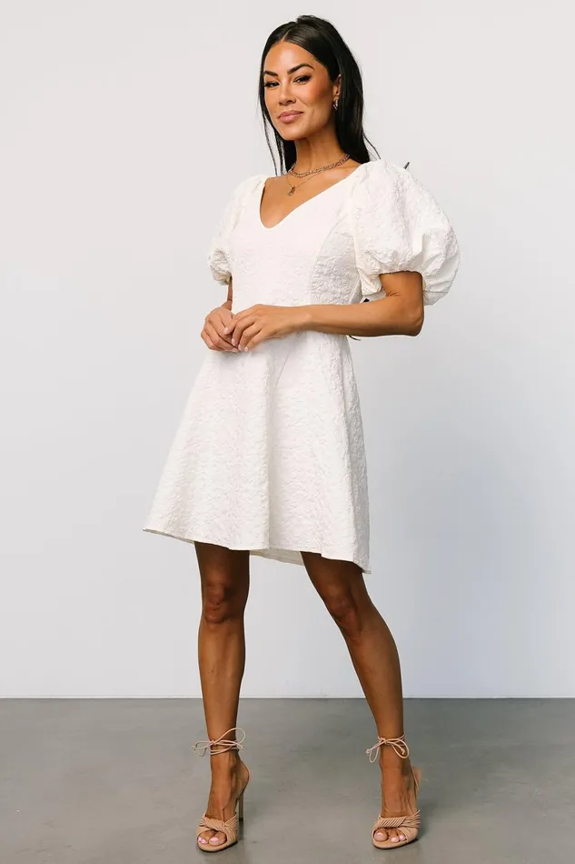 Eulalie Mini Dress Cream Women Baltic Born Short Dresses Eulalie Mini Dress Cream Women Baltic Born Short Dresses