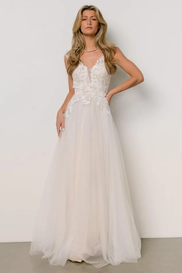 Everlasting Tulle Bridal Gown White Nude Women Baltic Born Bridal