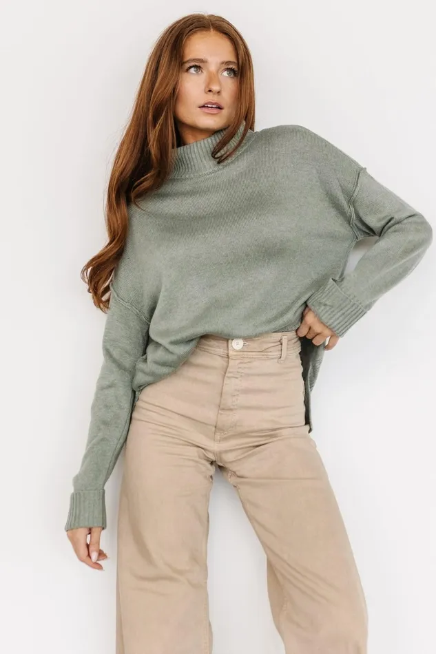 Evermore Knit Sweater Sage Women Baltic Born Sweaters