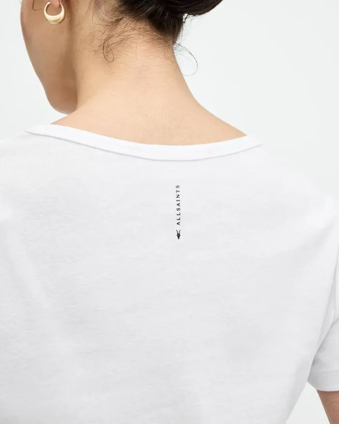 Evie VNeck Short Sleeve TShirt White Women AllSaints TShirts