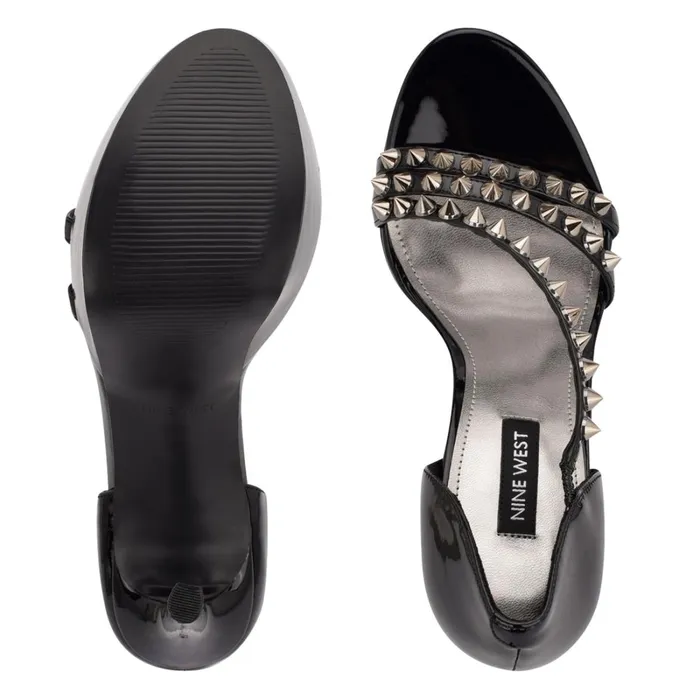 Fabla Platform Sandals Black Patent Women Nine West Dress Fabla Platform Sandals Black Patent Women Nine West Dress