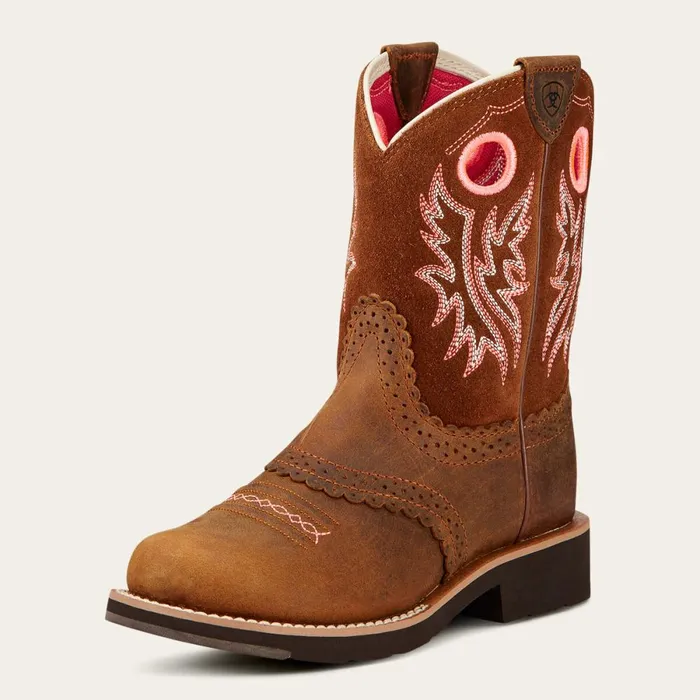 Fatbaby Cowgirl Western Boot Powder Brown Kids Ariat Big Kids039 Footwear