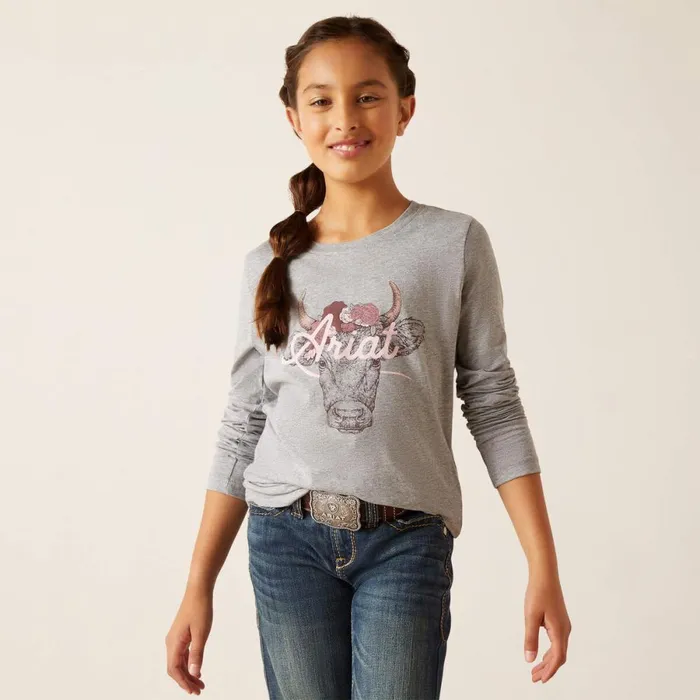 Fawna TShirt Heather Grey Kids Ariat TShirts and Polos