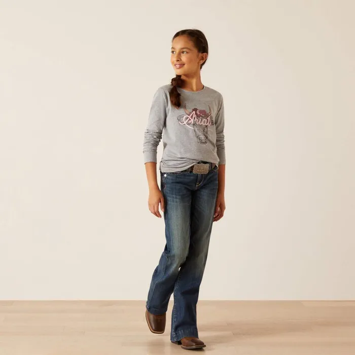 Fawna TShirt Heather Grey Kids Ariat TShirts and Polos Fawna TShirt Heather Grey Kids Ariat TShirts and Polos