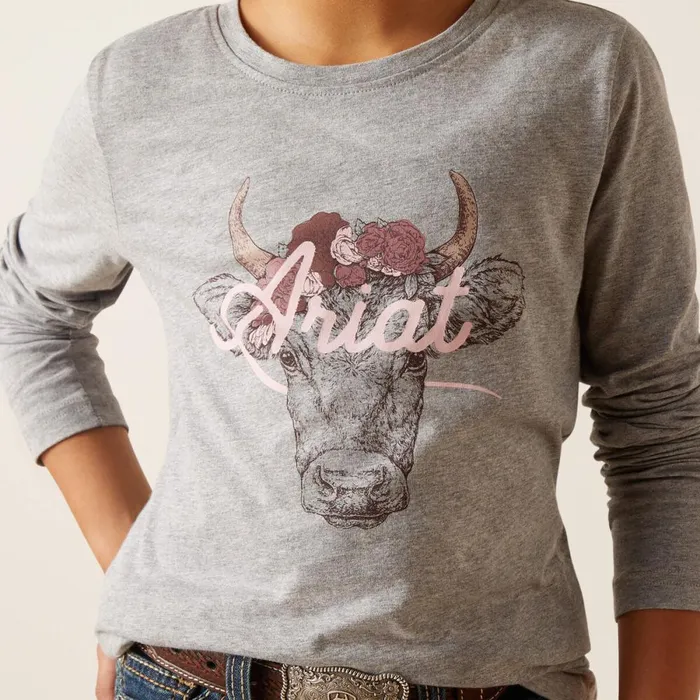 Fawna TShirt Heather Grey Kids Ariat TShirts and Polos Fawna TShirt Heather Grey Kids Ariat TShirts and Polos