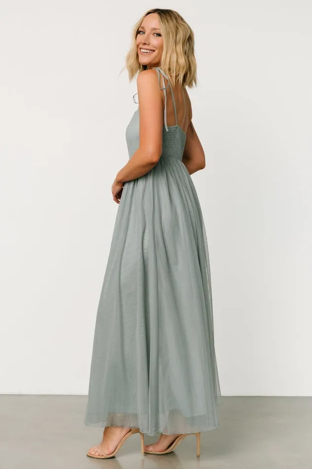 Fiona Tulle Maxi Dress Eucalyptus Women Baltic Born Tulle Styles Fiona Tulle Maxi Dress Eucalyptus Women Baltic Born Tulle Styles