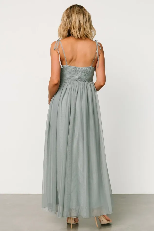 Fiona Tulle Maxi Dress Eucalyptus Women Baltic Born Tulle Styles Fiona Tulle Maxi Dress Eucalyptus Women Baltic Born Tulle Styles
