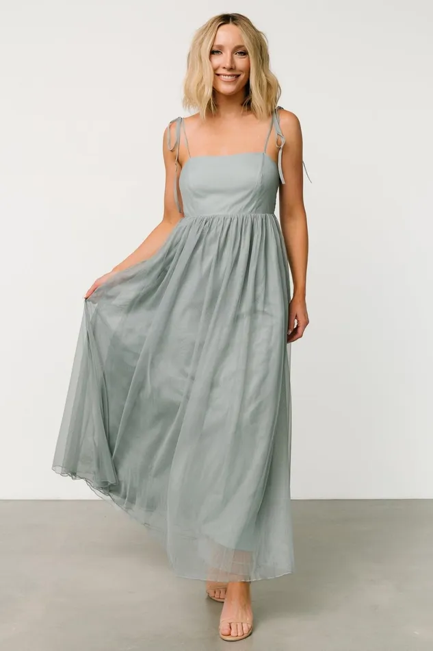 Fiona Tulle Maxi Dress Eucalyptus Women Baltic Born Tulle Styles Fiona Tulle Maxi Dress Eucalyptus Women Baltic Born Tulle Styles
