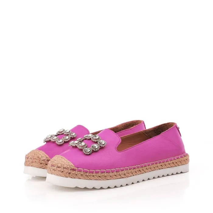 Flat And Ballerina Shoes Women Moda In Pelle Fairmont Pink Leather