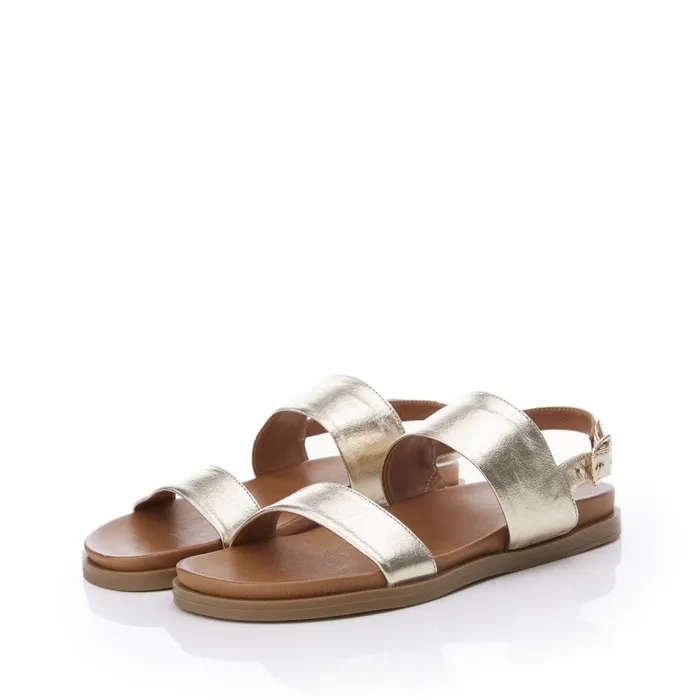 Flatform Sandals Women Moda In Pelle Bsoleful BJune Gold Leather