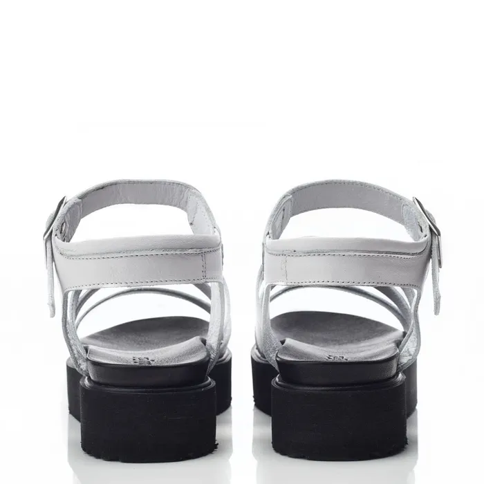 Flatform Sandals Women Moda In Pelle Bsoleful BRocker White Leather