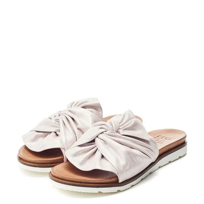 Flatform Sandals Women Moda In Pelle Jemini Rose Gold Leather