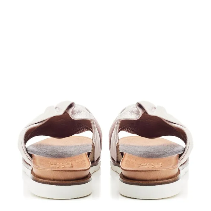 Flatform Sandals Women Moda In Pelle Jemini Rose Gold Leather
