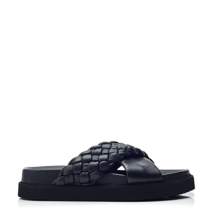 Flatform Sandals Women Moda In Pelle Shoon Sh Aimee Black Leather
