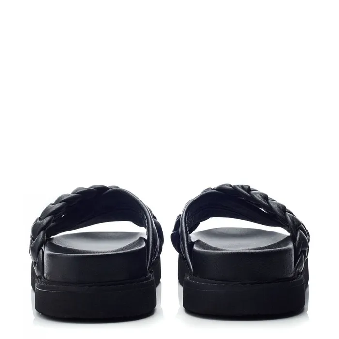 Flatform Sandals Women Moda In Pelle Shoon Sh Aimee Black Leather Flatform Sandals Women Moda In Pelle Shoon Sh Aimee Black Leather
