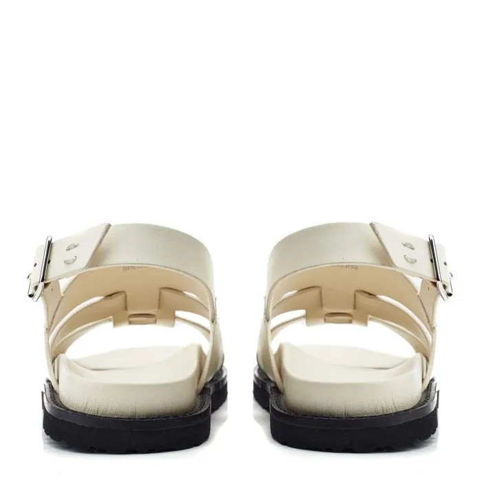Flatform Sandals Women Moda In Pelle Shoon Sh Lonnie Off White Leather