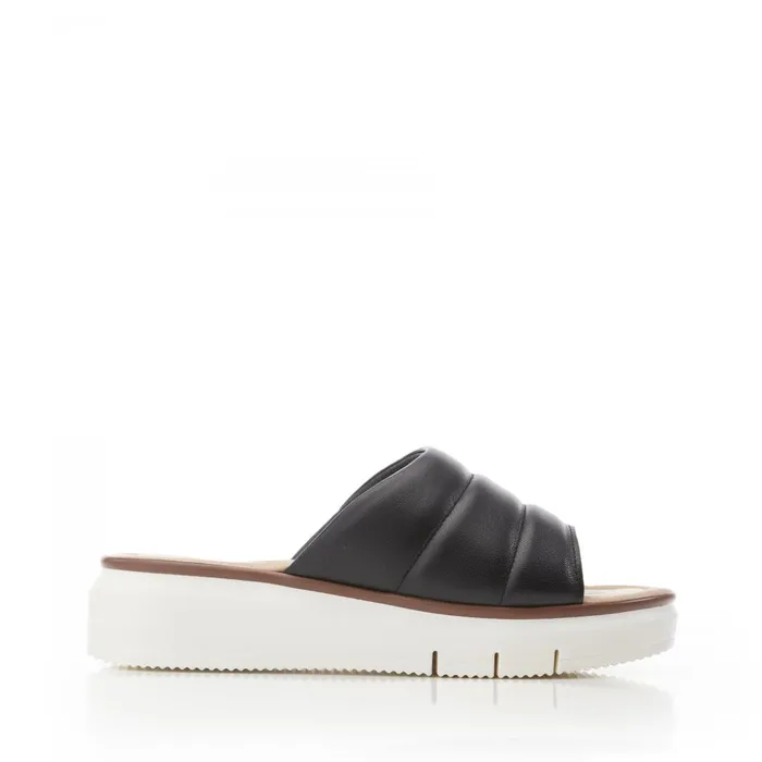 Flatform Sandals Women Moda In Pelle Shoon Sharay Black Leather
