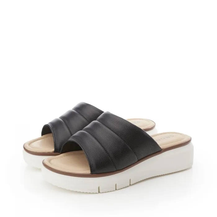 Flatform Sandals Women Moda In Pelle Shoon Sharay Black Leather Flatform Sandals Women Moda In Pelle Shoon Sharay Black Leather