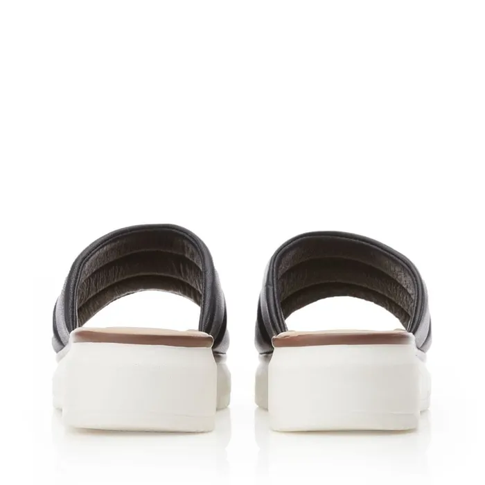 Flatform Sandals Women Moda In Pelle Shoon Sharay Black Leather Flatform Sandals Women Moda In Pelle Shoon Sharay Black Leather