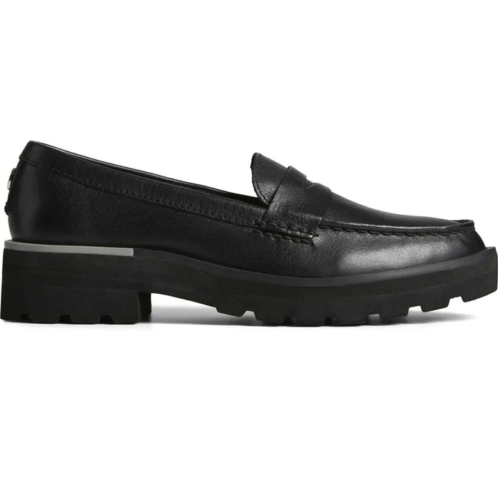 Flats and Loafers Women Sperry Lug Penny Loafer Black