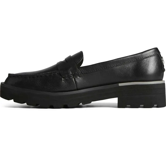 Flats and Loafers Women Sperry Lug Penny Loafer Black Flats and Loafers Women Sperry Lug Penny Loafer Black