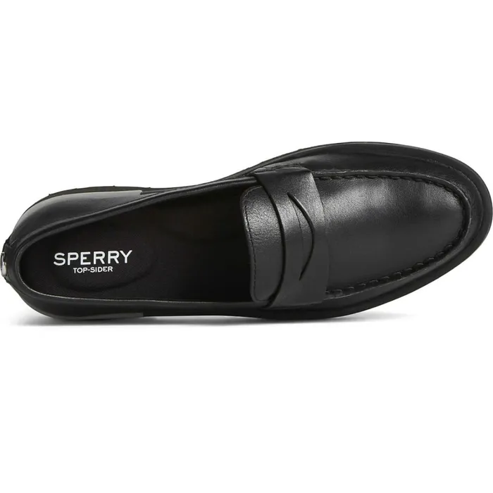 Flats and Loafers Women Sperry Lug Penny Loafer Black Flats and Loafers Women Sperry Lug Penny Loafer Black
