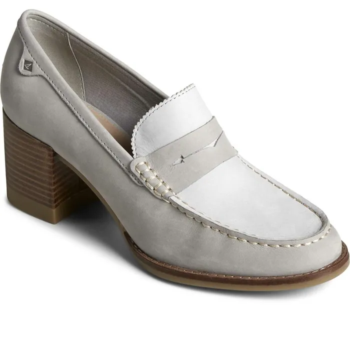 Flats and Loafers Women Sperry Seaport Penny Heel Loafer Grey Flats and Loafers Women Sperry Seaport Penny Heel Loafer Grey