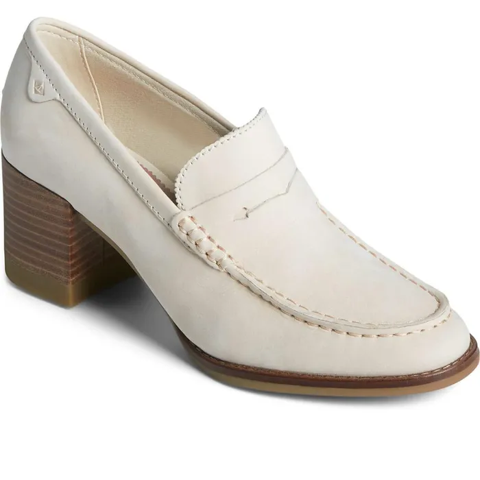Flats and Loafers Women Sperry Seaport Penny Heel Loafer Ivory Flats and Loafers Women Sperry Seaport Penny Heel Loafer Ivory