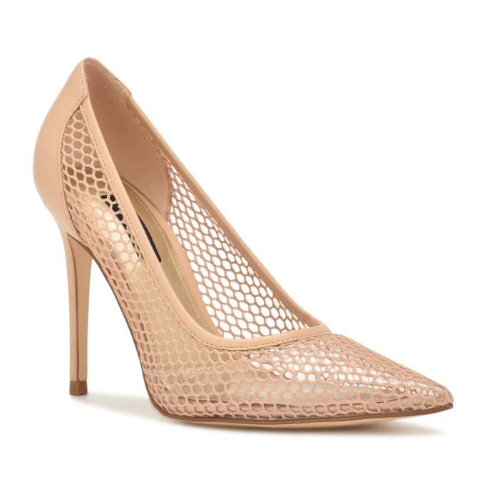 Flings Mesh Pumps Light Pink Women Nine West Pumps Flings Mesh Pumps Light Pink Women Nine West Pumps