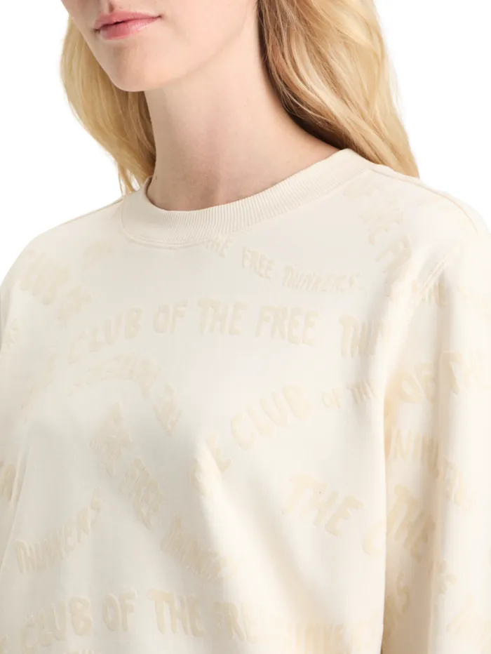 FLOCK AOP REGULAR FIT SWEATSHIRT Soft Ice Women Scotch and Soda Sweatshirts and Hoodies FLOCK AOP REGULAR FIT SWEATSHIRT Soft Ice Women Scotch and Soda Sweatshirts and Hoodies