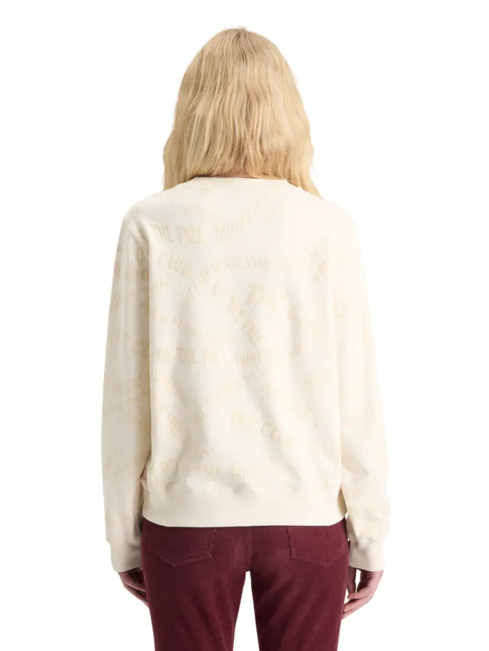 FLOCK AOP REGULAR FIT SWEATSHIRT Soft Ice Women Scotch and Soda Sweatshirts and Hoodies FLOCK AOP REGULAR FIT SWEATSHIRT Soft Ice Women Scotch and Soda Sweatshirts and Hoodies