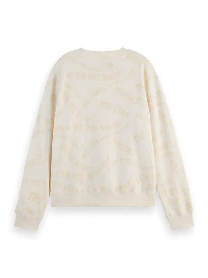 FLOCK AOP REGULAR FIT SWEATSHIRT Soft Ice Women Scotch and Soda Sweatshirts and Hoodies FLOCK AOP REGULAR FIT SWEATSHIRT Soft Ice Women Scotch and Soda Sweatshirts and Hoodies