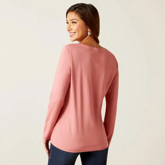 Flora Tee Dusty Rose Women Ariat TShirts and Tops Flora Tee Dusty Rose Women Ariat TShirts and Tops