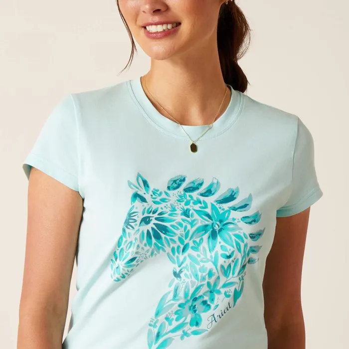 Floral Mosaic TShirt Plume Women Ariat TShirts and Tops Floral Mosaic TShirt Plume Women Ariat TShirts and Tops