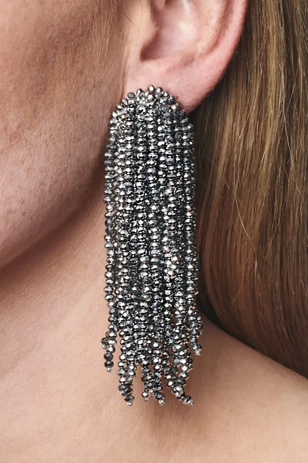 Fountain Earrings 8211 Metallic Faceted Beads Women Sachin and Babi Earrings Fountain Earrings 8211 Metallic Faceted Beads Women Sachin and Babi Earrings