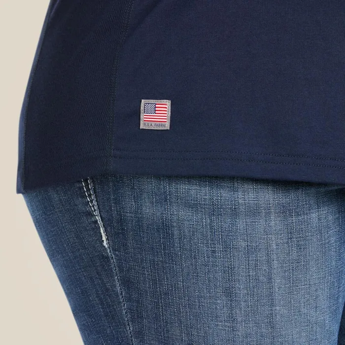 FR AC Crew Top Navy Women Ariat Workwear FR AC Crew Top Navy Women Ariat Workwear