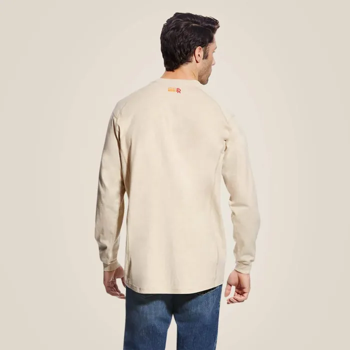 FR Air Henley Sand Heather Men Ariat TShirts and Polos FR Air Henley Sand Heather Men Ariat TShirts and Polos