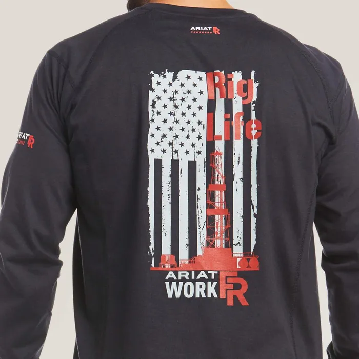 FR Air Rig Life Graphic TShirt Black Men Ariat TShirts and Polos FR Air Rig Life Graphic TShirt Black Men Ariat TShirts and Polos