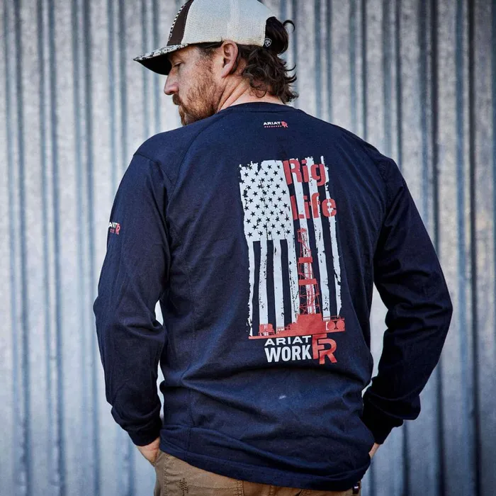 FR Air Rig Life Graphic TShirt Black Men Ariat TShirts and Polos FR Air Rig Life Graphic TShirt Black Men Ariat TShirts and Polos