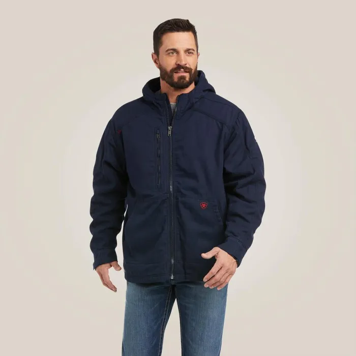 FR DuraLight Stretch Canvas Jacket Navy Men Ariat Workwear