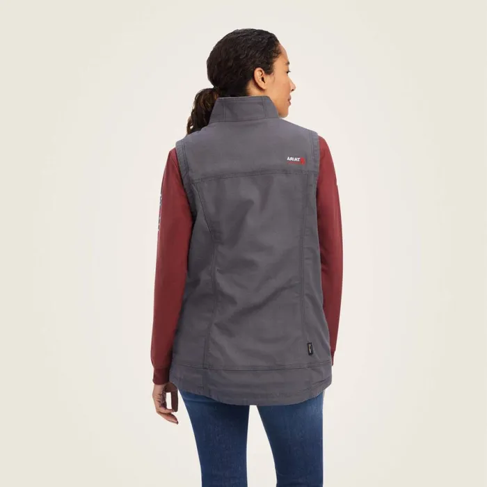 FR DuraLight Stretch Canvas Vest Iron Grey Women Ariat Workwear FR DuraLight Stretch Canvas Vest Iron Grey Women Ariat Workwear