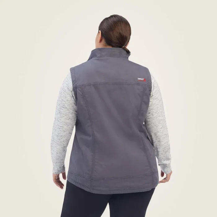 FR DuraLight Stretch Canvas Vest Iron Grey Women Ariat Workwear FR DuraLight Stretch Canvas Vest Iron Grey Women Ariat Workwear
