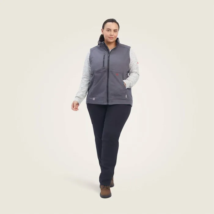 FR DuraLight Stretch Canvas Vest Iron Grey Women Ariat Workwear FR DuraLight Stretch Canvas Vest Iron Grey Women Ariat Workwear