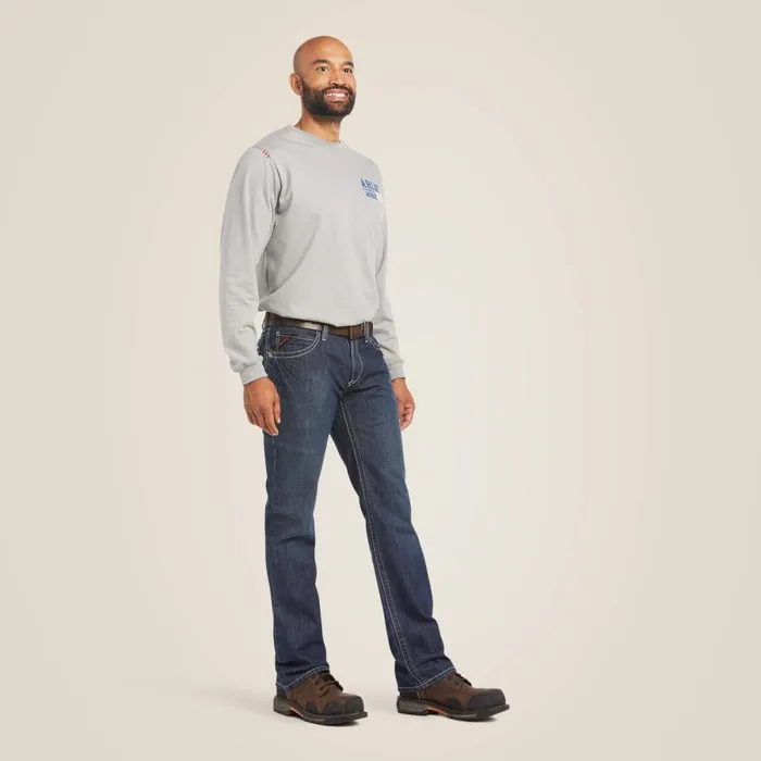 FR M4 Relaxed Boundary Boot Cut Jean Shale Men Ariat Workwear FR M4 Relaxed Boundary Boot Cut Jean Shale Men Ariat Workwear