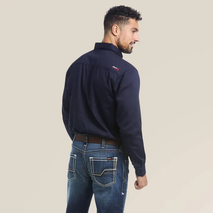 FR Solid Work Shirt Navy Men Ariat Workwear FR Solid Work Shirt Navy Men Ariat Workwear
