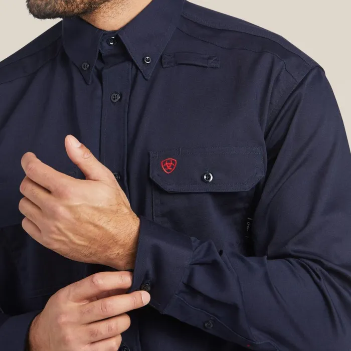 FR Solid Work Shirt Navy Men Ariat Workwear FR Solid Work Shirt Navy Men Ariat Workwear