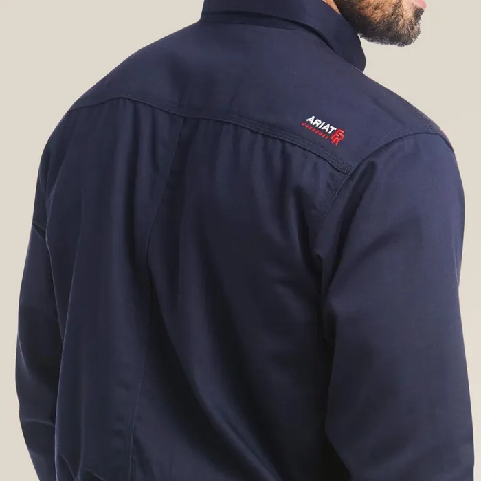 FR Solid Work Shirt Navy Men Ariat Workwear FR Solid Work Shirt Navy Men Ariat Workwear