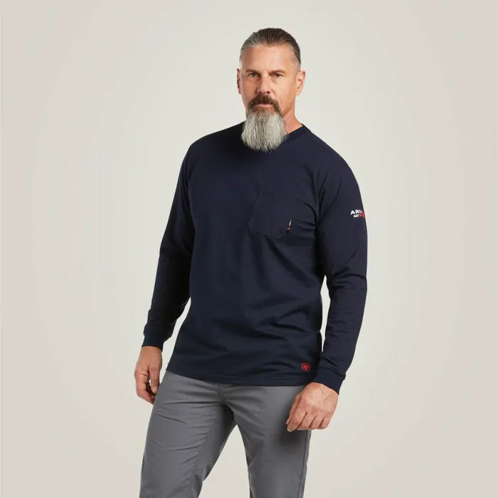 FR Stretch Logo TShirt Navyusa Men Ariat TShirts and Polos FR Stretch Logo TShirt Navyusa Men Ariat TShirts and Polos