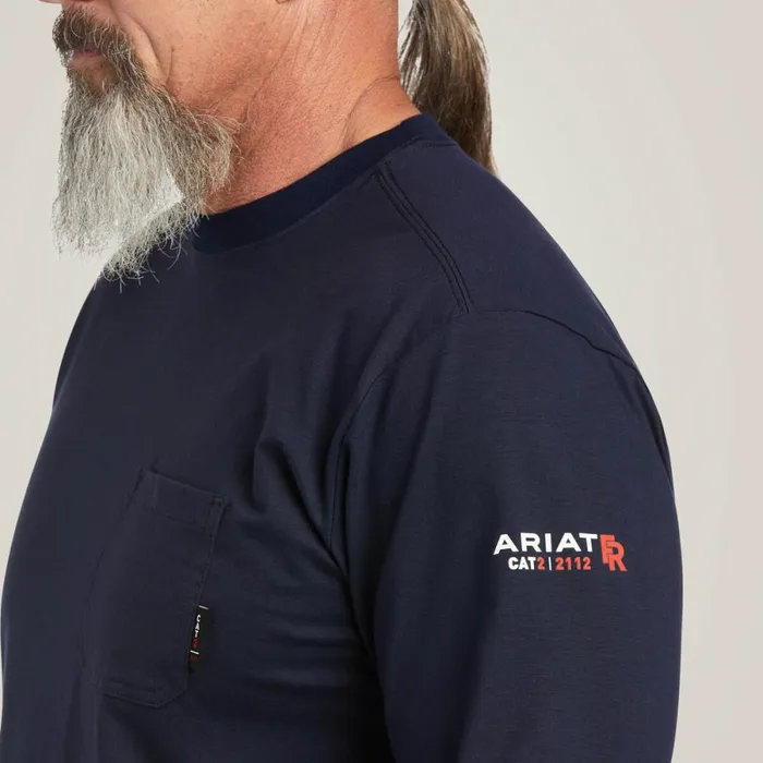 FR Stretch Logo TShirt Navyusa Men Ariat TShirts and Polos FR Stretch Logo TShirt Navyusa Men Ariat TShirts and Polos